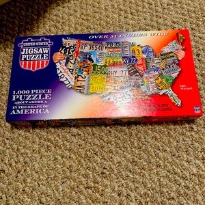 1000 piece USA liscense plates puzzle